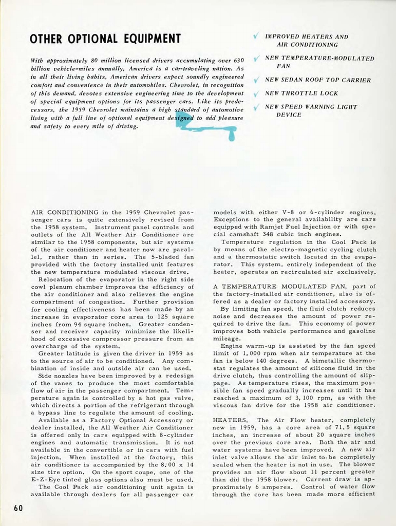 1959 Chevrolet Engineering Features Booklet Page 17